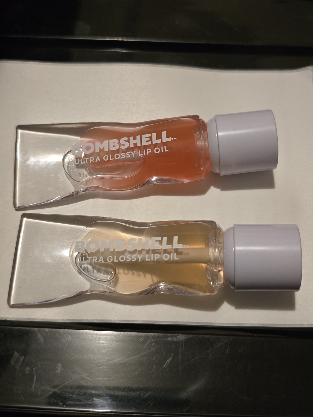 Ultra Glossy Lip Oil Duo - Clear and Coral